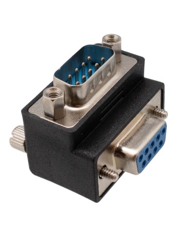 Adaptador DB9 Macho-Hembra, 90º fijación invertida