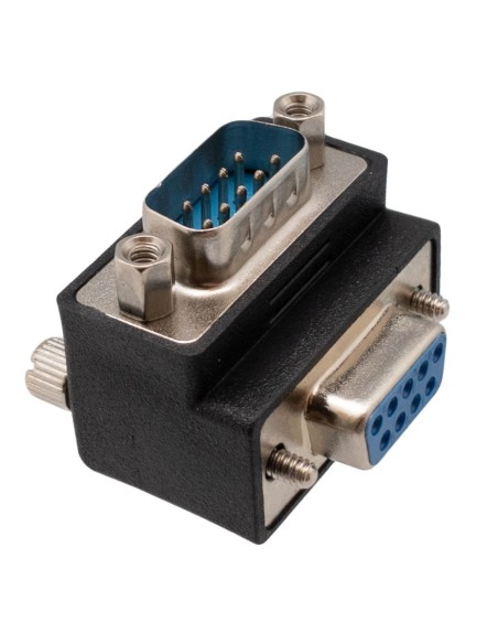 Adaptador DB9 Macho-Hembra, 90º fijación invertida