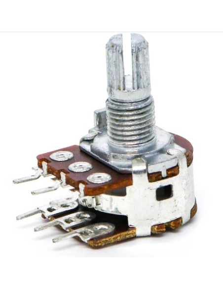 POTENCIOMETRO METALICO STEREO 50K LOGARITMI