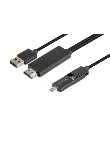 CABLE MICRO USB-HDMI PARA MÓVILES CON MHL