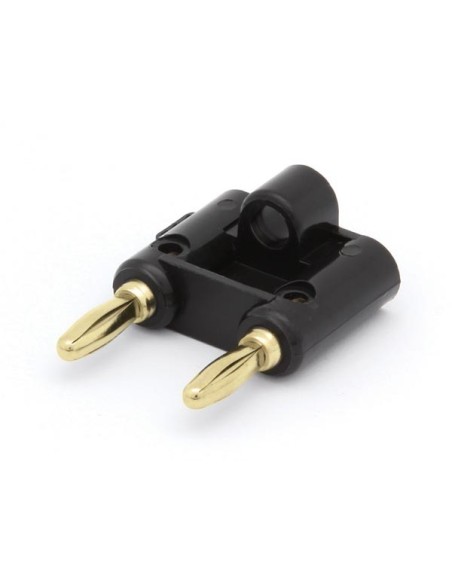 ADAPTADOR DOBLE BANANA MACHO A DOBLE BANANA HEMBRA 4MM NEGRO 60V 15A