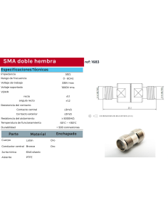 ADAPTADOR SMA HEMBRA - HEMBRA 2