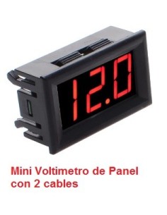 VOLTIMETRO DE PANEL DE 4.5V ÷ 30V 2 CABLES