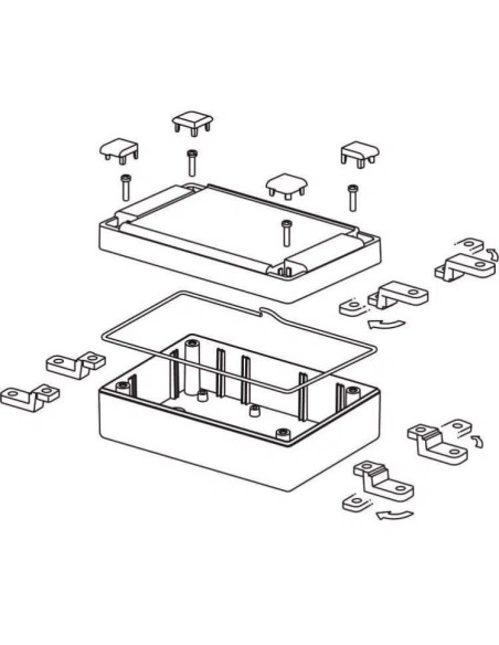 CAJA RETEX SERIE 70 EN ABS 110X85X35 GRIS