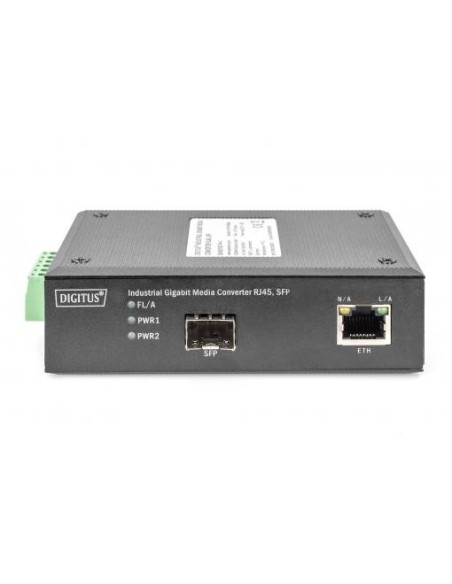 Convertidor de medios industrial Gigabit RJ45, SFP