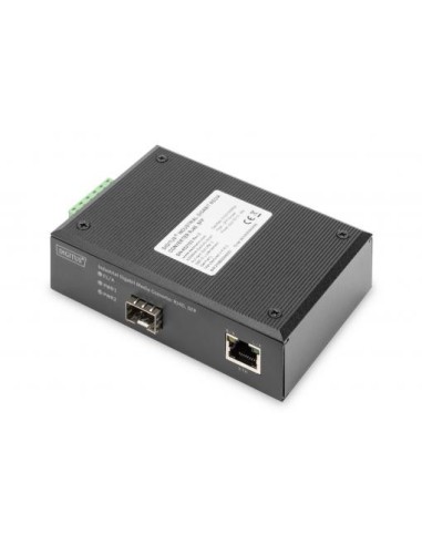 Convertidor de medios industrial Gigabit RJ45, SFP