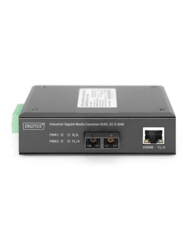 Convertidor de medios industrial Gigabit RJ45, SC 0,5 km