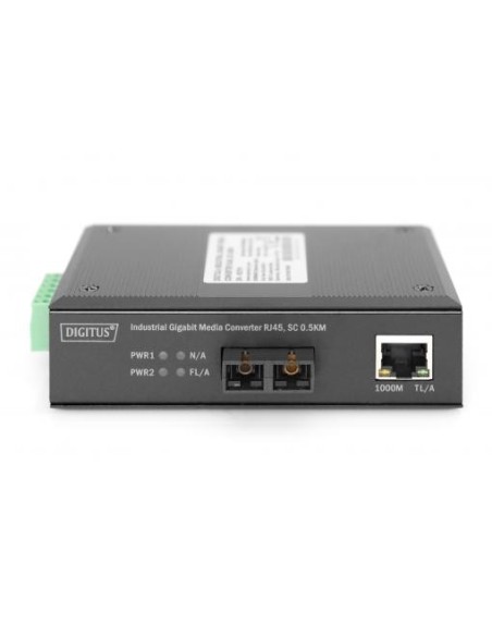 Convertidor de medios industrial Gigabit RJ45, SC 0,5 km