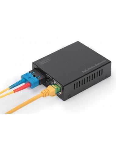 Convertidor de medios Gigabit PoE, RJ45 / SC, MM, PSE
