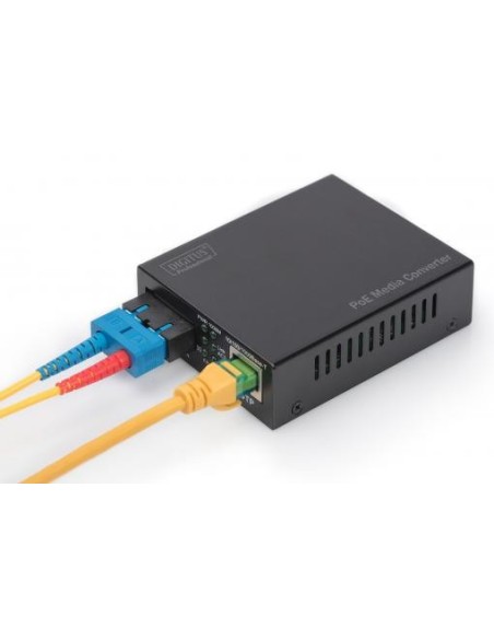 Convertidor de medios Gigabit PoE, RJ45 / SC, MM, PSE