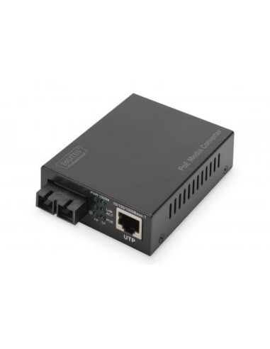 Convertidor de medios Gigabit PoE, RJ45 / SC, MM, PSE