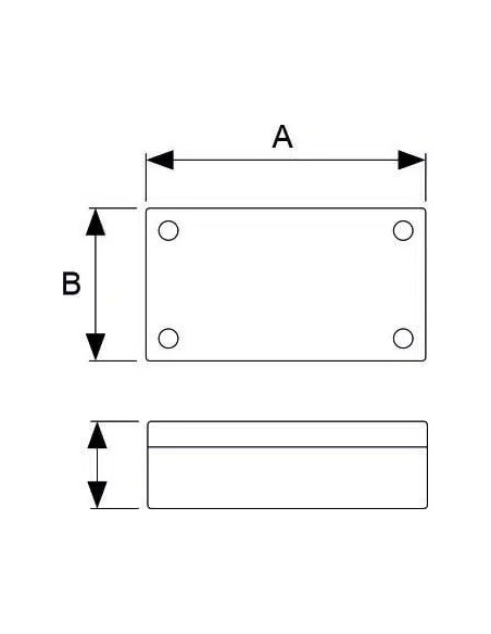 CAJA ESTANCA RETEX SERIE IP68 NEGRA 45X50X30mm