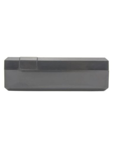 CAJA ABS NEGRA 125x67x40mm CON TAPA & MIRILLA