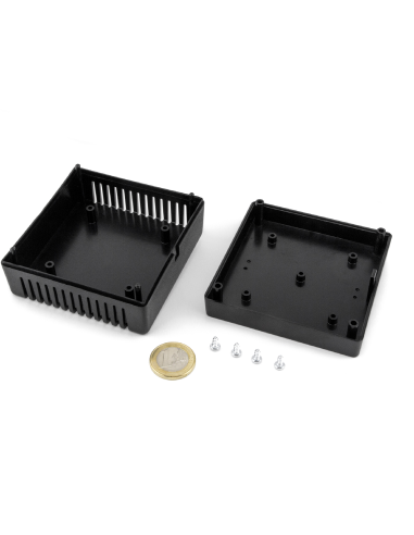 CAJA PLASTICO COLOR NEGRO 84x84x36mm IDEAL PARA SENSORES