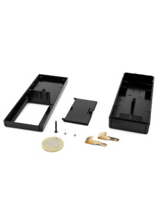 CAJA SUPERTRONIC PLASTICO NEGRA 127X47X23mm CON SALIDA DE AIRE 2