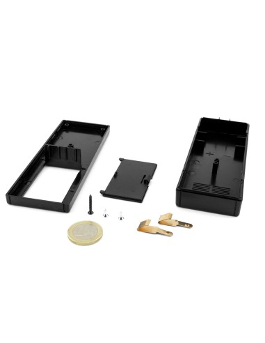 CAJA SUPERTRONIC PLASTICO NEGRA 127X47X23mm CON SALIDA DE AIRE