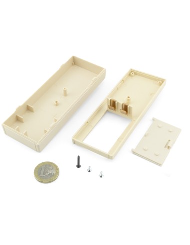 CAJA SUPERTRONIC PLASTICO PORTAPILA MARFIL 127x47x23mm