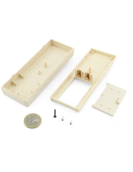 CAJA SUPERTRONIC PLASTICO PORTAPILA MARFIL 127x47x23mm