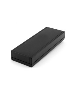 CAJA UNIVERSAL PLASTICO NEGRA 127x47x23mm CON PORTAPILAS DE 9V