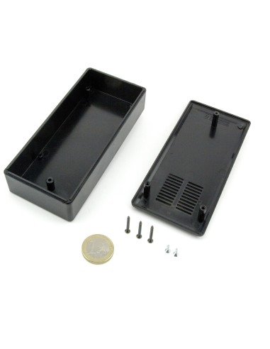 CAJA EN ABS NEGRA 131x60x28mm CON AIREACION