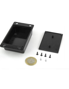 CAJA DE PARED ABS NEGRA 86x48x26mm CON ALETAS 2
