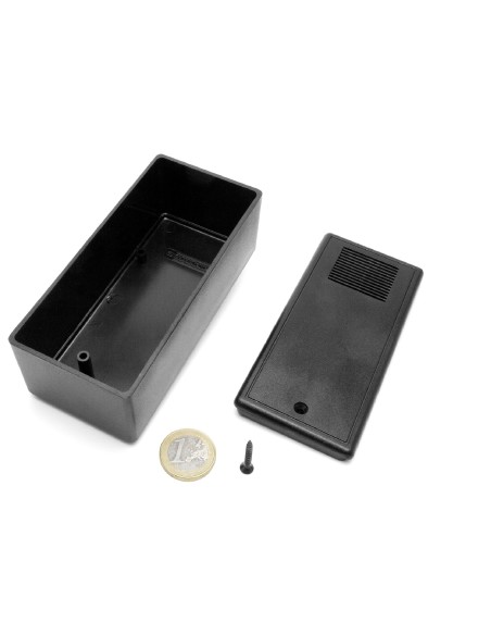 CAJA SUPERTRONIC PLASTICO NEGRA 121X56X42mm CON SALIDA DE AIRE