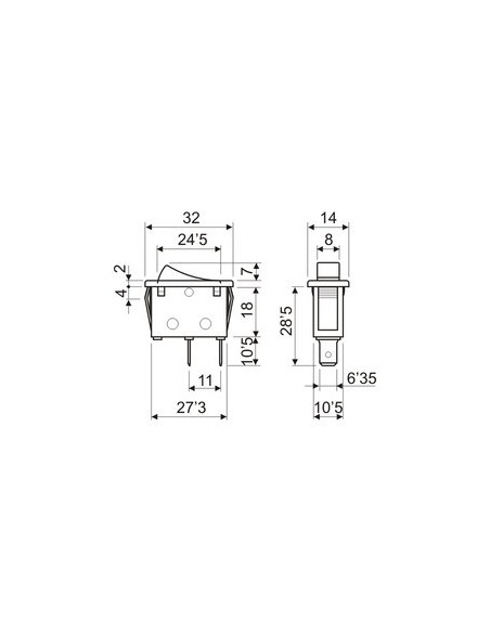 INTERRUPTOR LUMINOSO BASCULANTE VERDE
