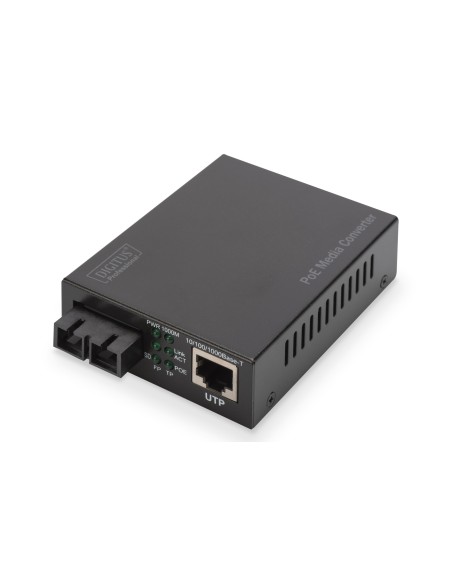 Convertidor de medios Gigabit PoE, RJ45 / SC, SM, PSE