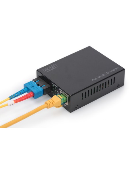 Convertidor de medios Gigabit PoE, RJ45 / SC, SM, PSE