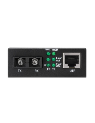 Convertidor de medios Fast Ethernet RJ45 / SC
