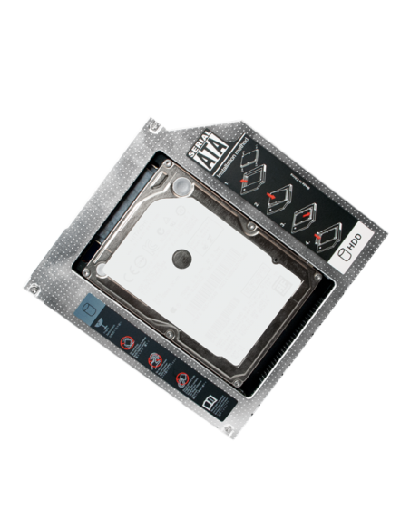 Caja Caddy de disco duro SATA para unidades de 12.7 mm de altura