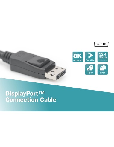 Cable de conexión DisplayPort, 5 mts.