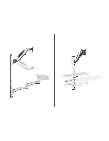 Estación de trabajo (monitor, teclado, maus) Montaje en la pared