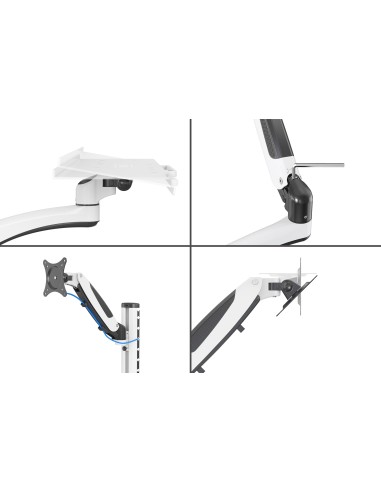 Estación de trabajo (monitor, teclado, maus) Montaje en la pared