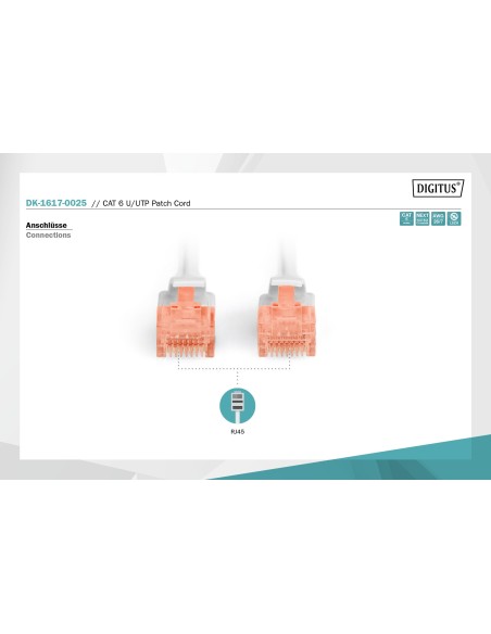 Latiguillo CAT 6 U-UTP 10,00 m color gris