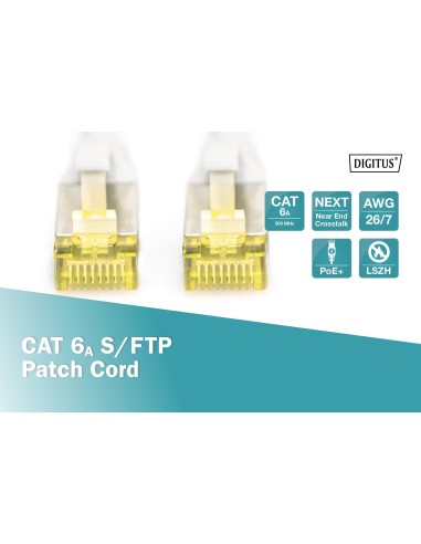 Latiguillo CAT 6A S-FTP, 20,00 m, color gris