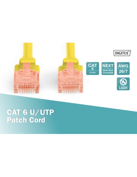 Latiguillo CAT 6 U-UTP, longitud 3,00 m, color amarillo