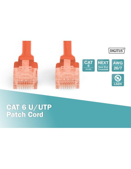 Latiguillo CAT 6 U-UTP, longitud 5,00 m, color rojo
