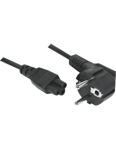 Cable de alimentación PC CEE7 / C5 3 polos negro - 3,0 m