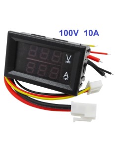 0-100V & 0-10A DC VOLTIMETRO & AMPERIMETRO DIGITAL DE PANEL