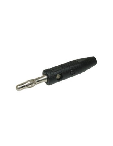 BANANA 4MM MACHO NEGRA 16A 230V NIQUELADA