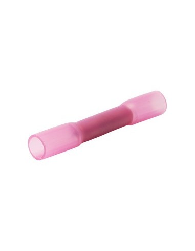 Bolsa de 100 empalmes cable-cable, aislante, con termorretráctil 1.7mm rojo