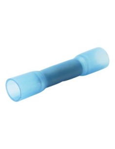Bolsa de 100 empalmes cable-cable, aislante, con termoretráctil 2.3mm azul