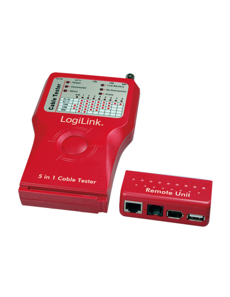 TESTER RJ11-RJ45/BNC/USB/FIREW