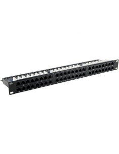 Panel de conexión UTP CAT6 de 48 puertos y 1U de 19"