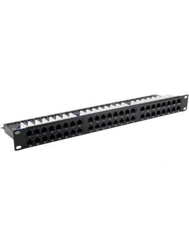 Panel de conexión UTP CAT6 de 48 puertos y 1U de 19"