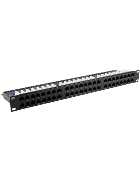 Panel de conexión UTP CAT6 de 48 puertos y 1U de 19"