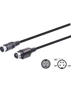 Adaptador mini DIN 4PIN fino hembra a 4PIN grueso macho