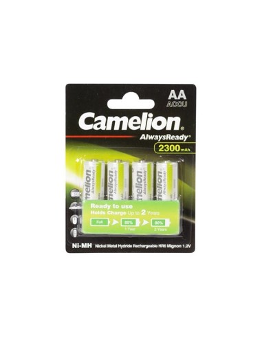 BLISTER 4 BATERIAS NI-MH AA 1.2V  2300mAh RECARGABLES