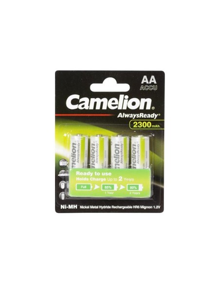 BLISTER 4 BATERIAS NI-MH AA 1.2V  2300mAh RECARGABLES